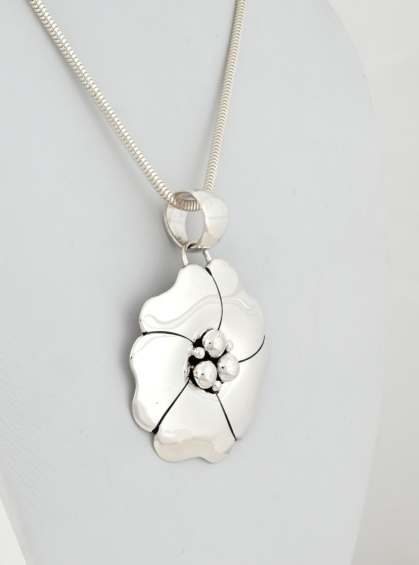 Pendant with Dogwood Design by Artie Yellowhorse