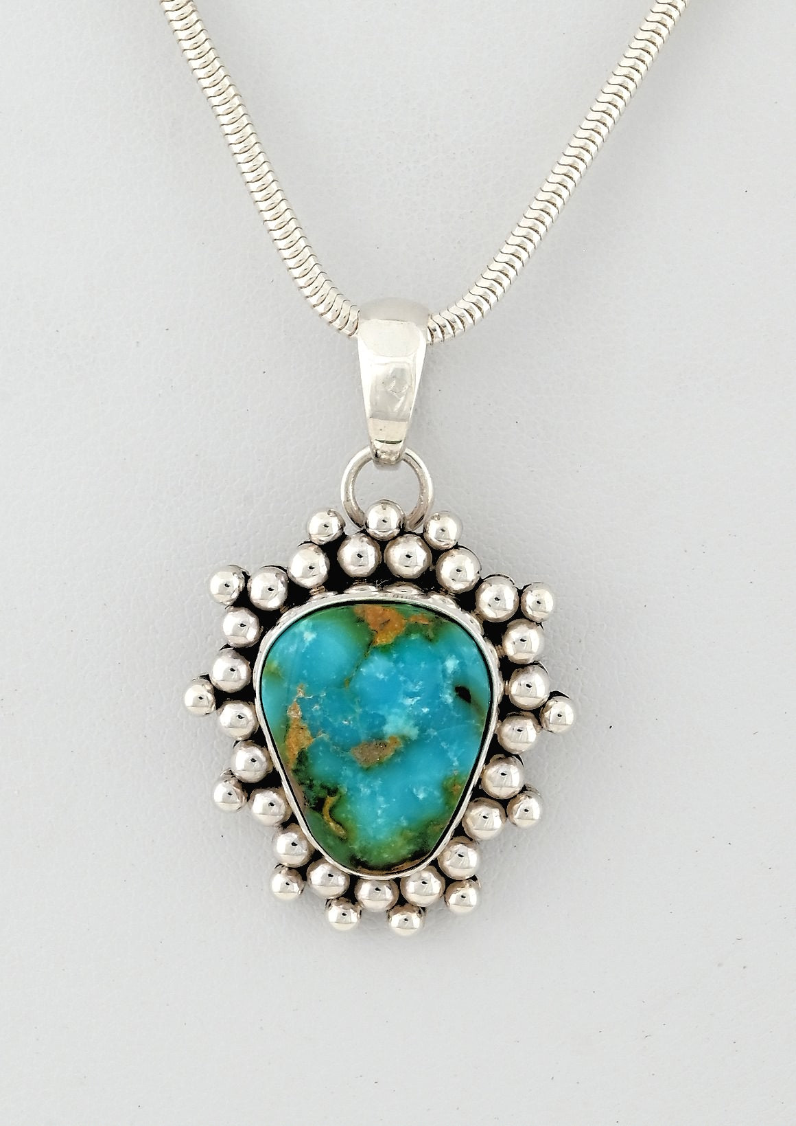 Pendant with Sonoran Gold Turquoise by Artie Yellowhorse