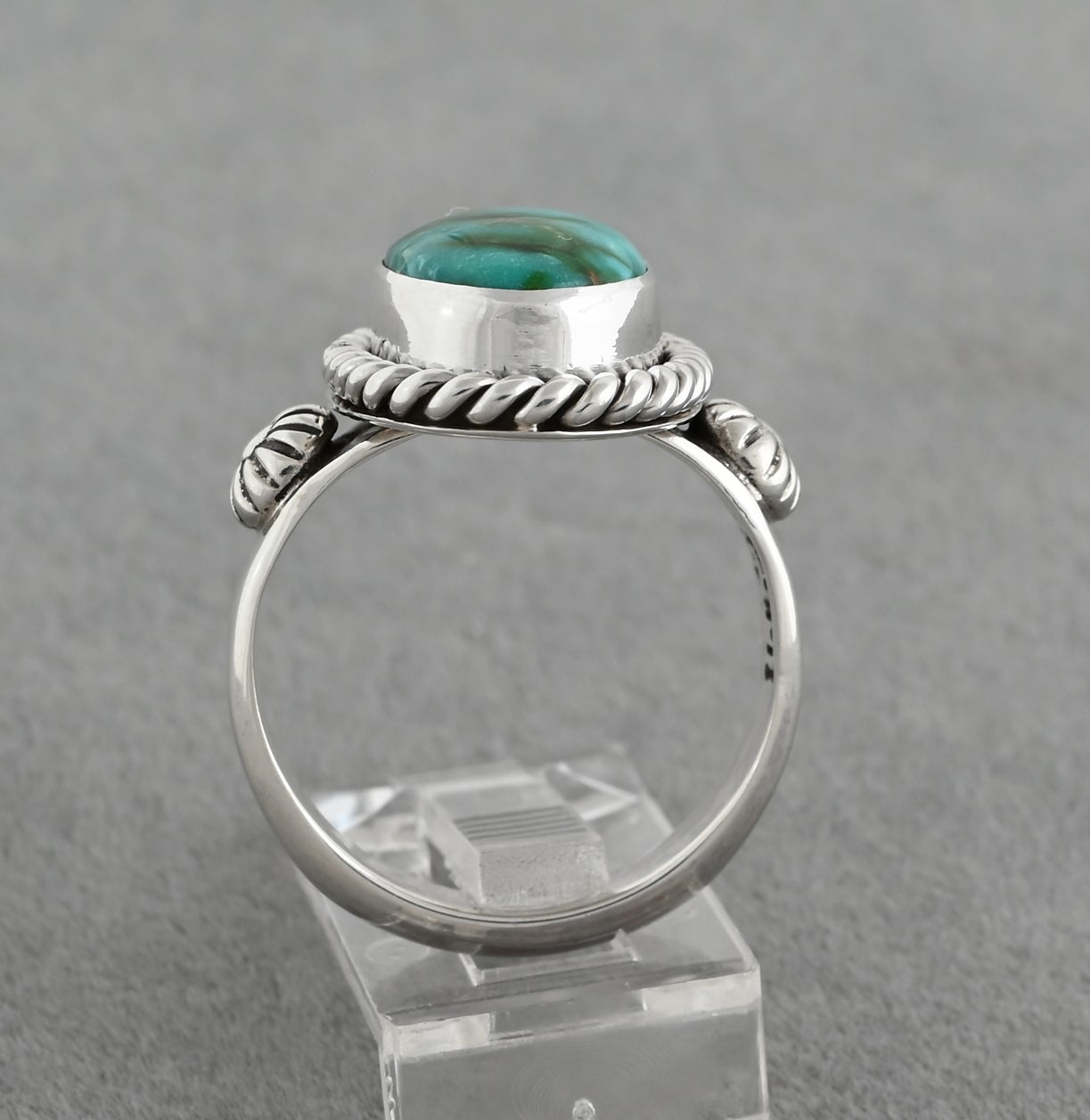 Ring with Sonoran Turquoise by Artie Yellowhorse