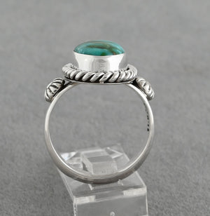 Ring with Sonoran Turquoise by Artie Yellowhorse