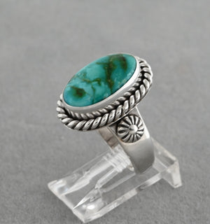 Ring with Sonoran Turquoise by Artie Yellowhorse