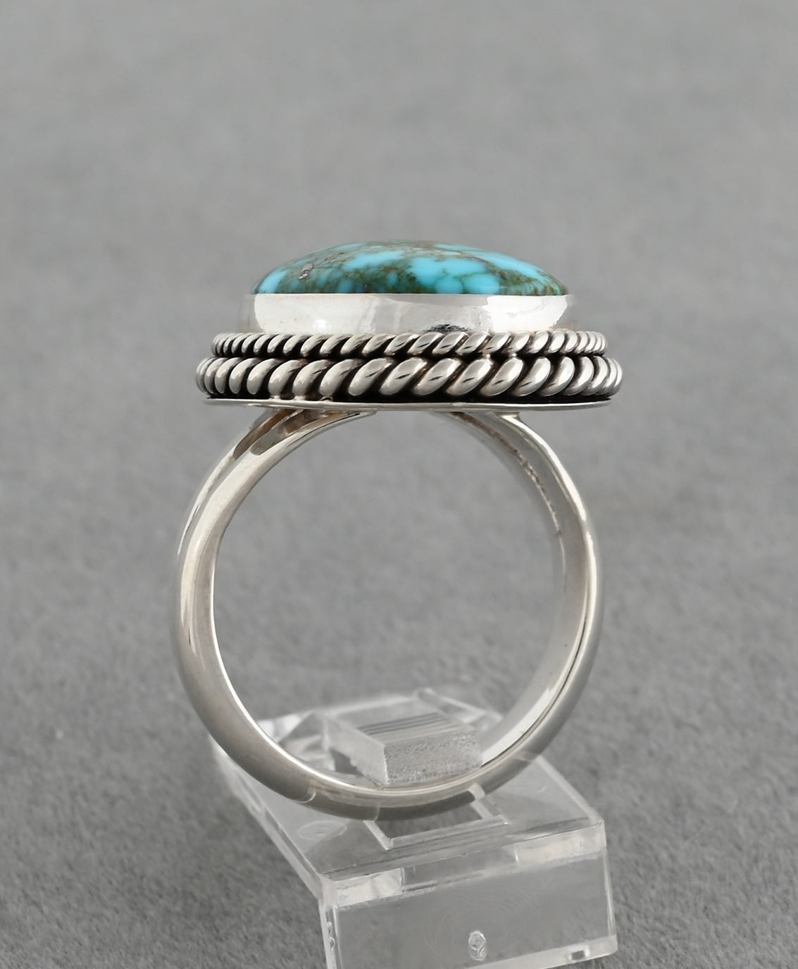 Ring with Kingman Turquoise by Artie Yellowhorse