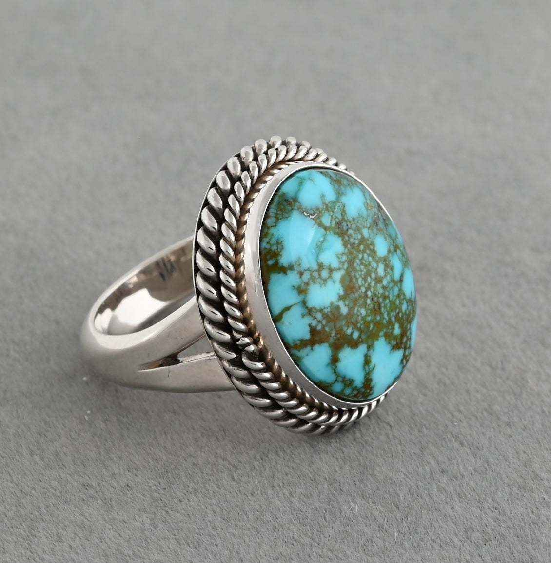 Ring with Kingman Turquoise by Artie Yellowhorse