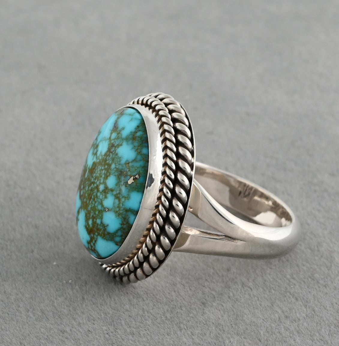 Ring with Kingman Turquoise by Artie Yellowhorse