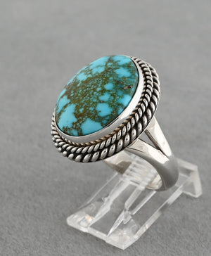 Ring with Kingman Turquoise by Artie Yellowhorse