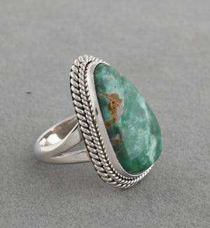 Ring with Variscite by Artie Yellowhorse