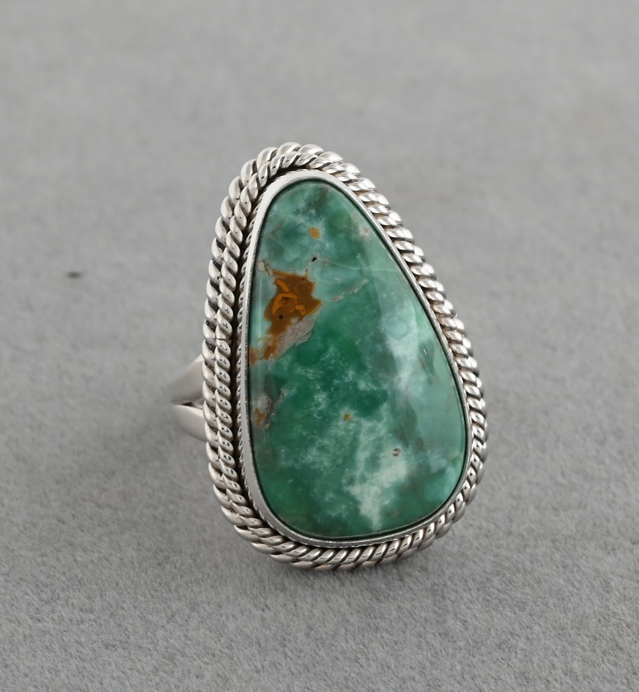 Ring with Variscite by Artie Yellowhorse