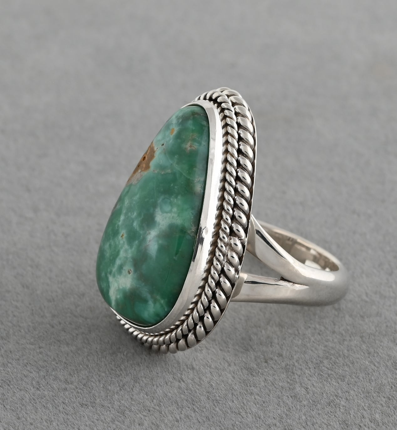 Ring with Variscite by Artie Yellowhorse