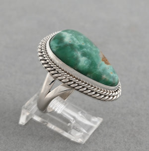 Ring with Variscite by Artie Yellowhorse