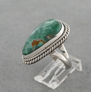 Ring with Variscite by Artie Yellowhorse