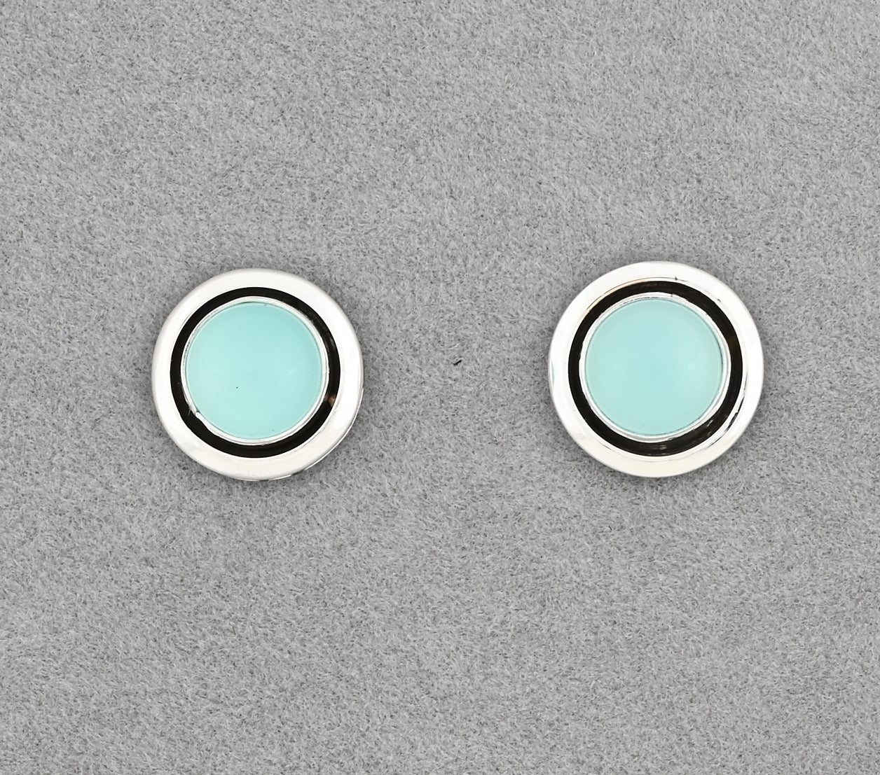 Earrings with Blue Chalcedony by Artie Yellowhorse