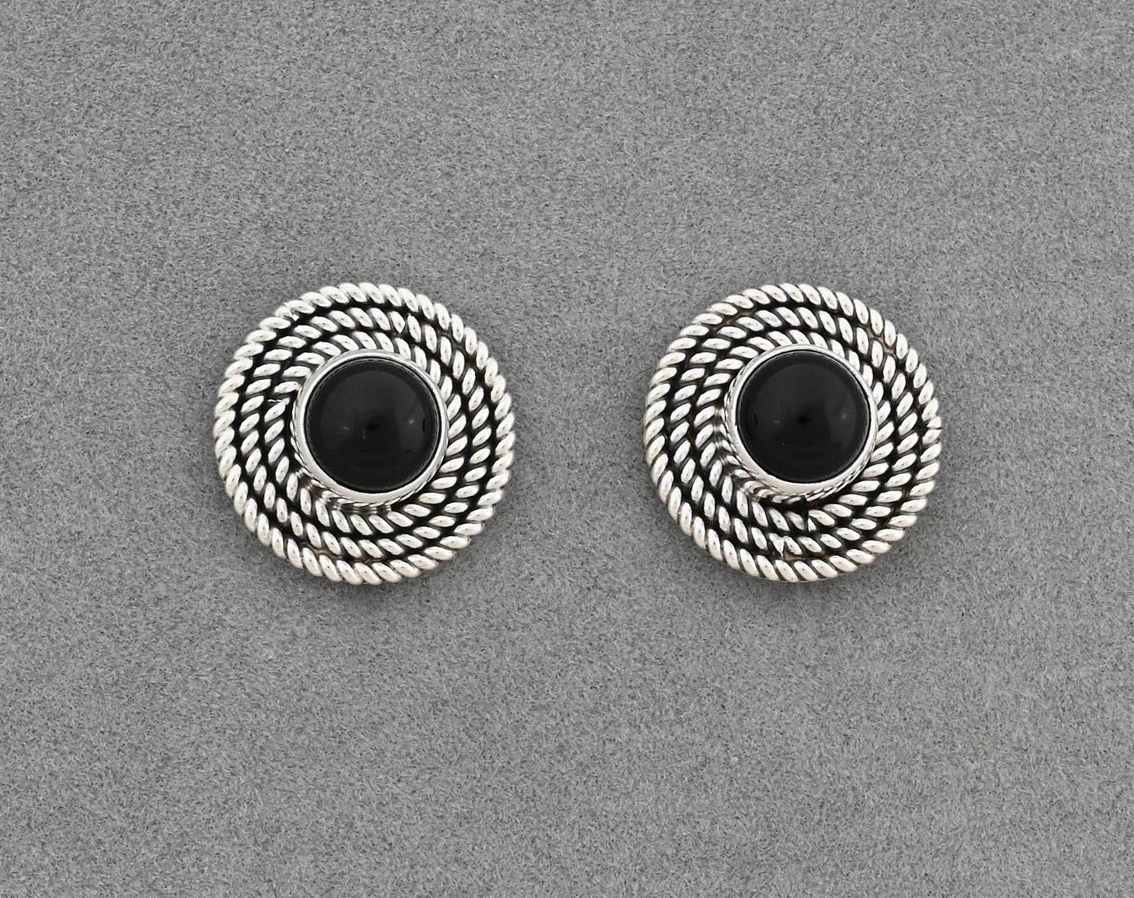 Earrings with Onyx by Artie Yellowhorse