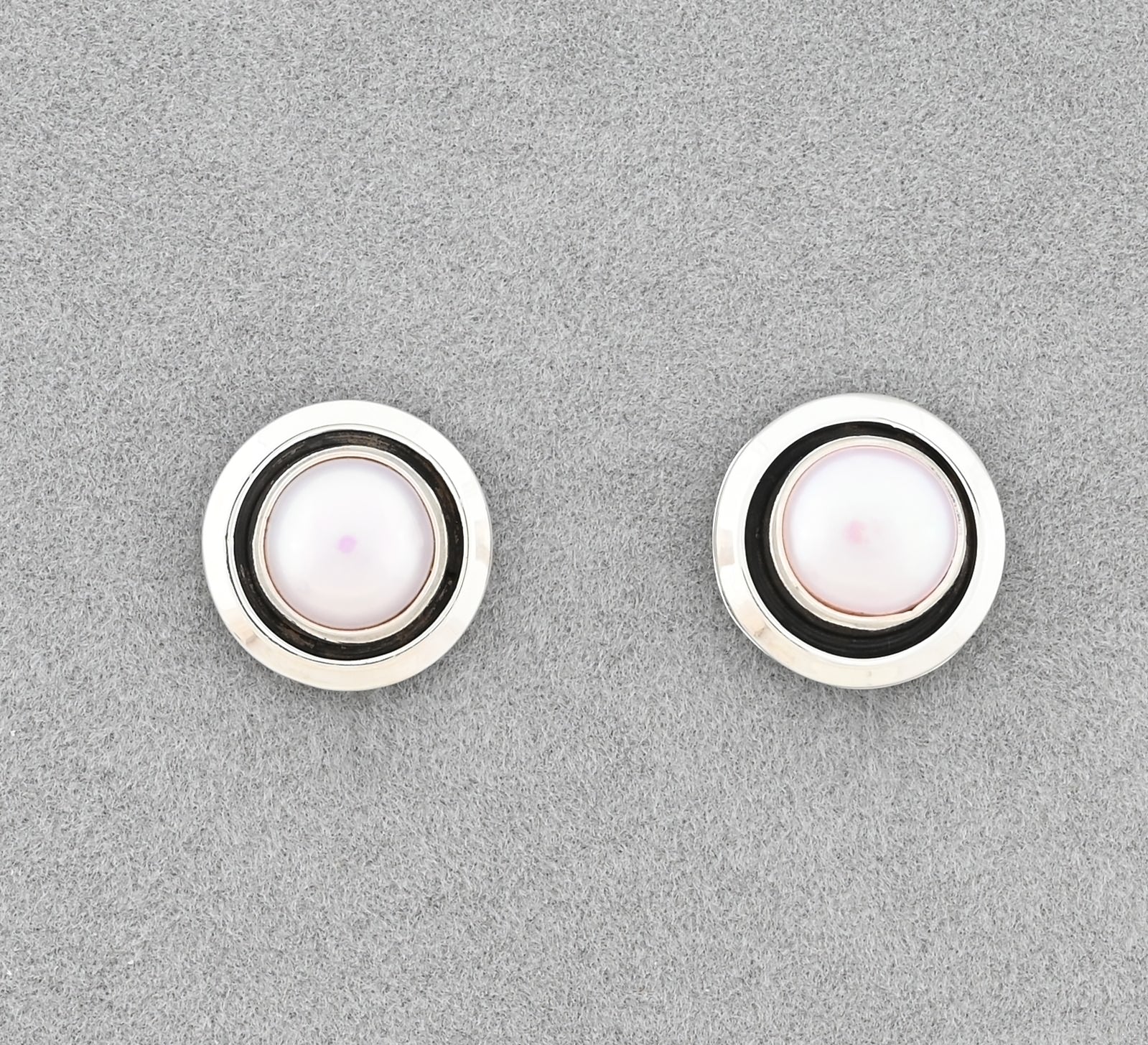 Earrings with Fresh Water Pearls by Artie Yellowhorse