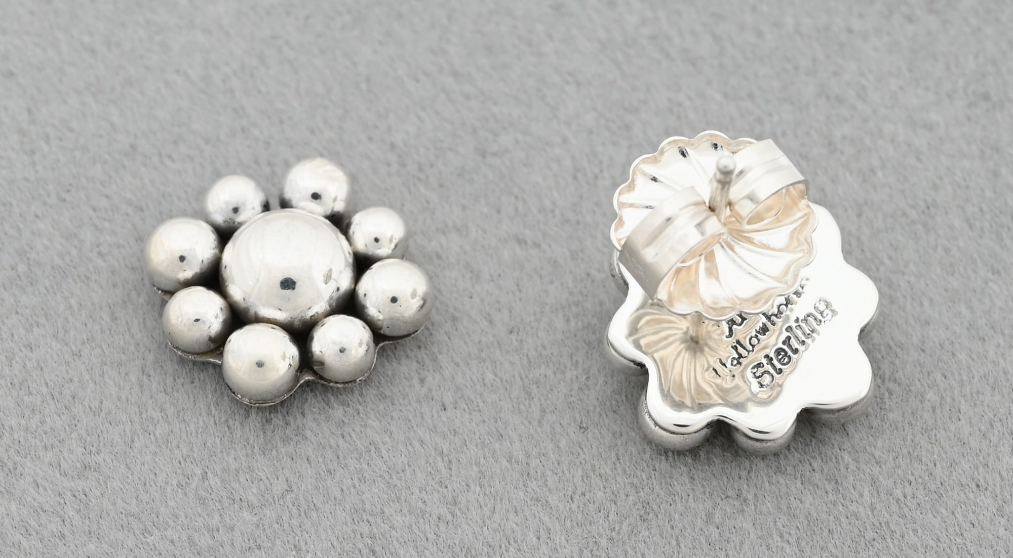 Earrings with Domes on Posts by Artie Yellowhorse