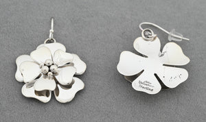Earrings with Dogwood Flowers by Artie Yellowhorse