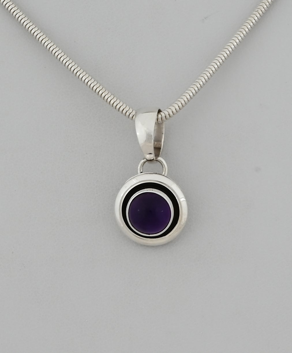 Pendant with Amethyst by Artie Yellowhorse