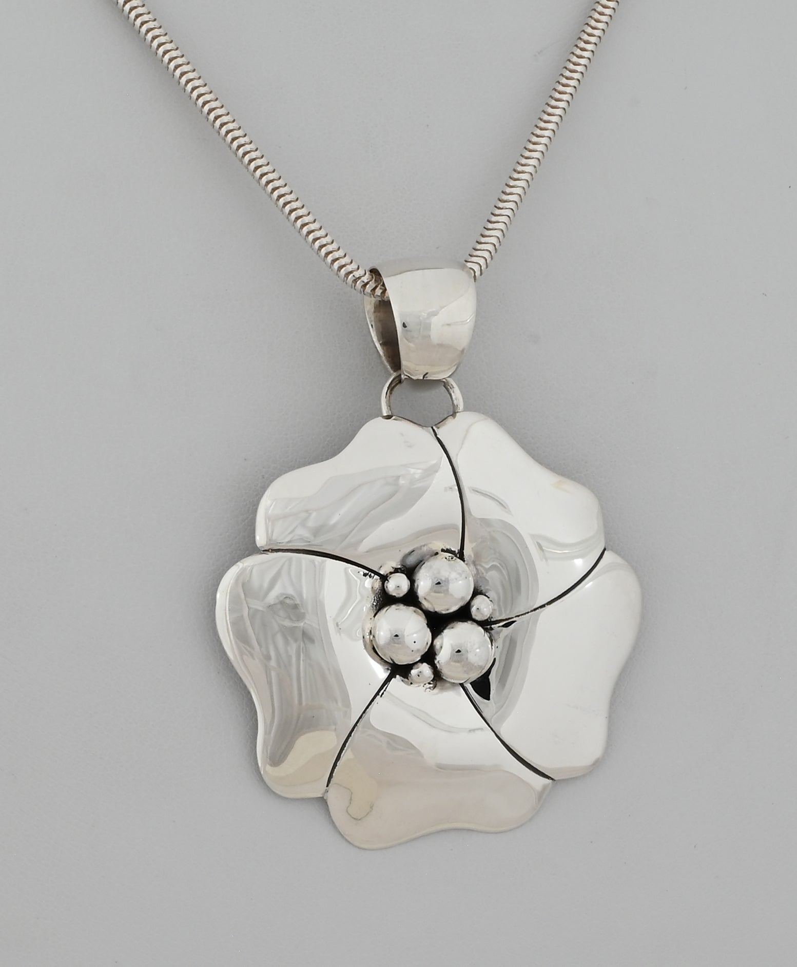 Pendant with Dogwood Flower by Artie Yellowhorse