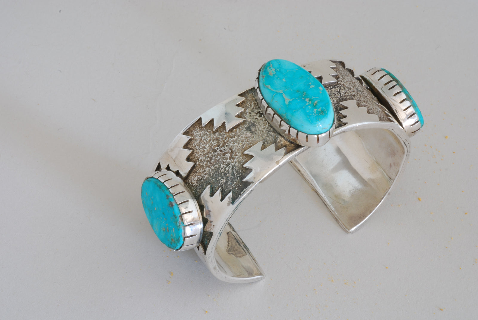 Man's Cuff Bracelet with Turquoise