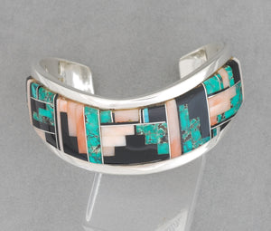 Mosaic Inlay Cuff Bracelet by Tommy Jackson