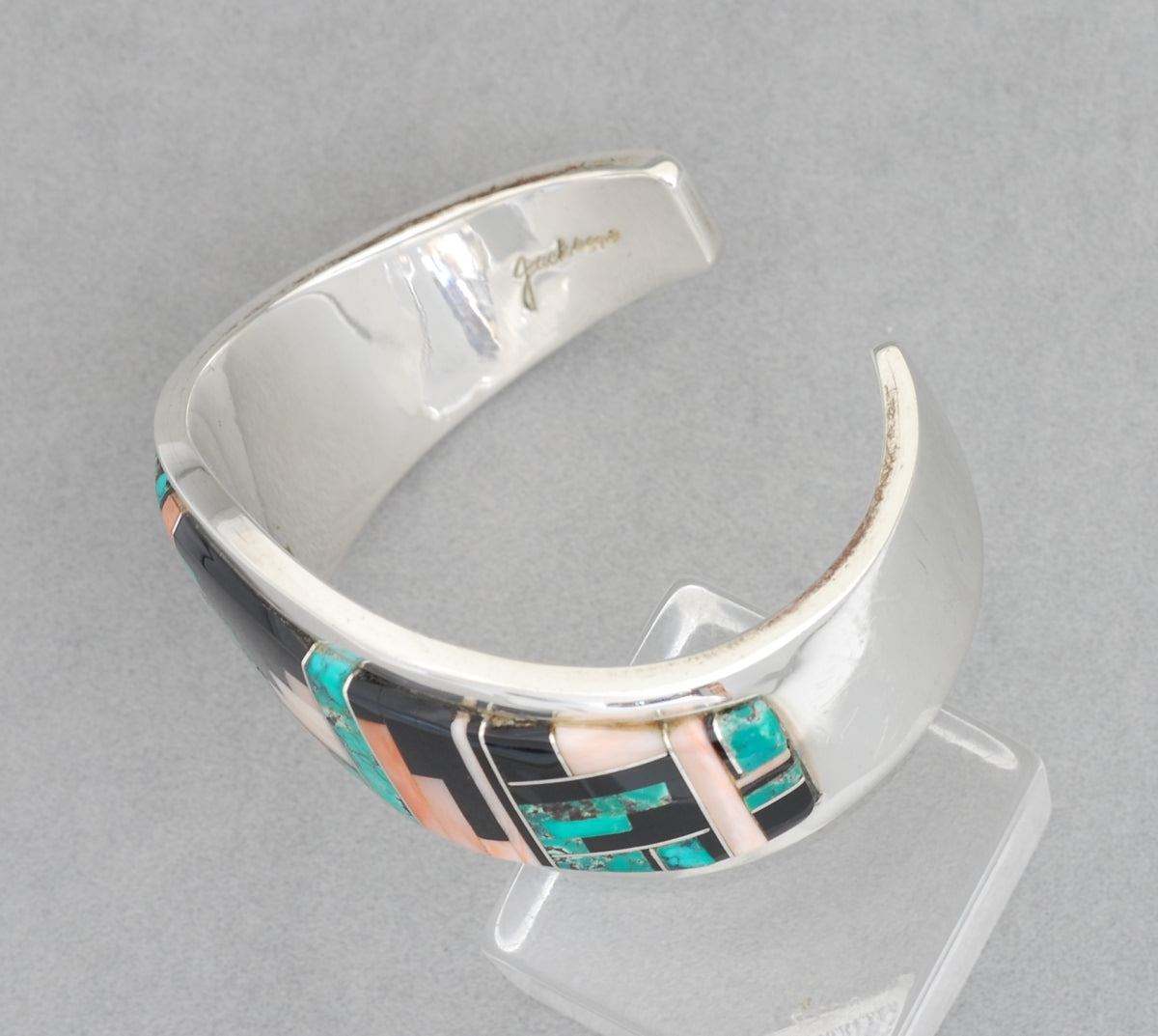 Mosaic Inlay Cuff Bracelet by Tommy Jackson