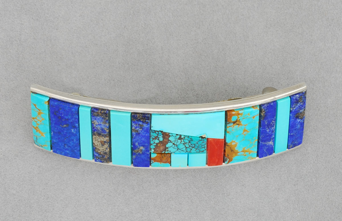 Hair Barrette with Inlay by Lyndon Tsosie