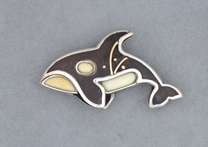Orca Pin/Pendant by Dawn Wallace-Kulberg