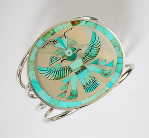 Zuni "Knifewing" Inlay Bracelet by Harlan and Monica Coonsis