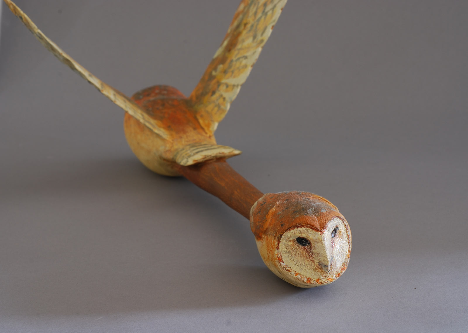 "Owl Dream Stick" Original Wood Sculpture by Hib Sabin