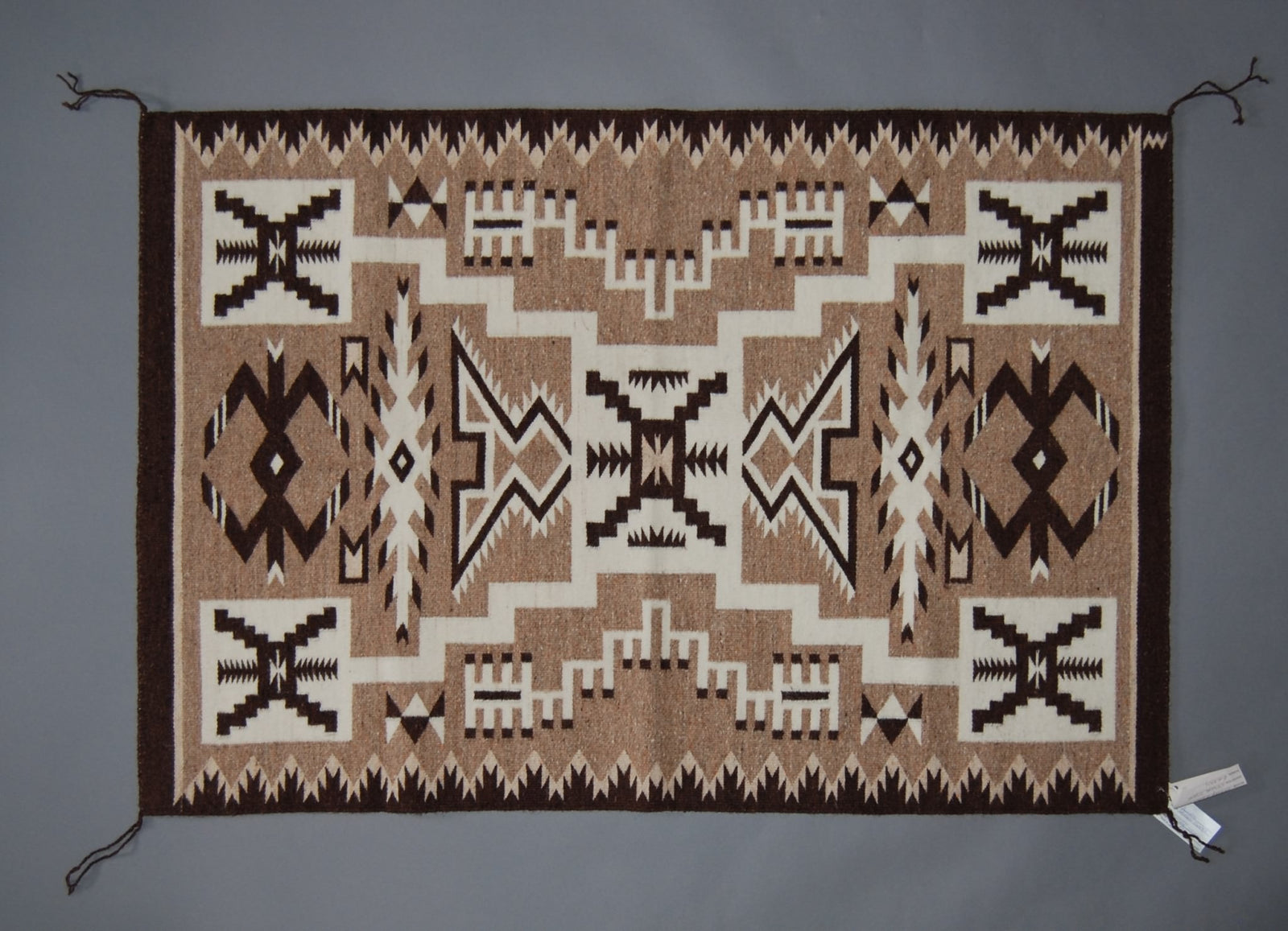 Navajo Weaving, Natural Storm by Shirley Tsinnie 48x32