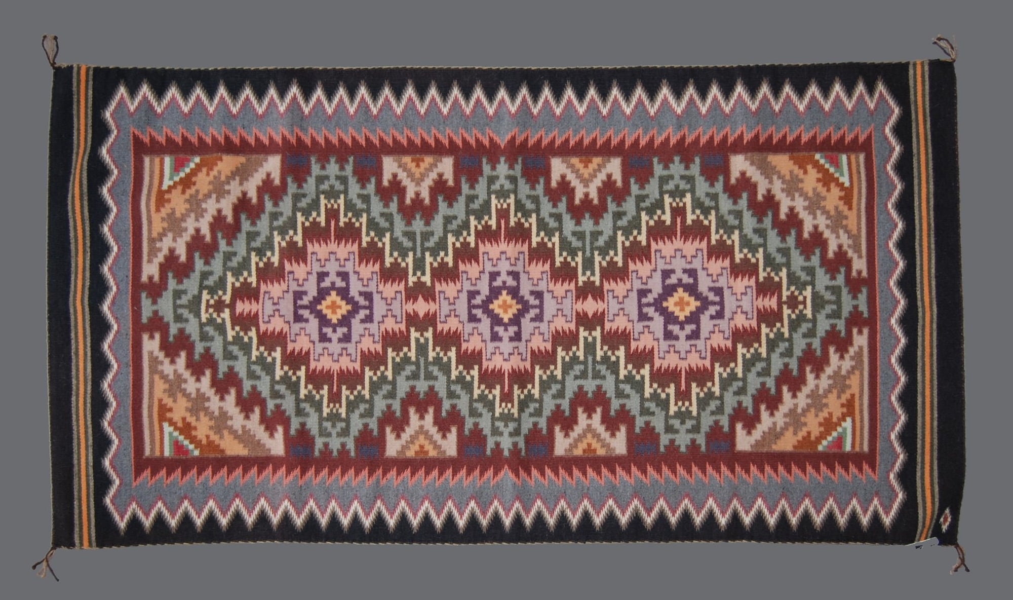 Navajo Weaving; 72x36 Burntwater by Rena Whitney