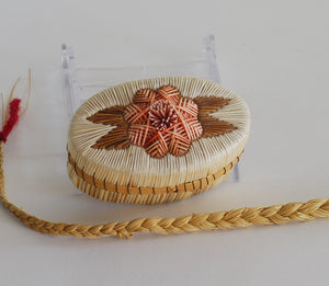 Quill Box with Pink Flower and Tufting by unknown artist