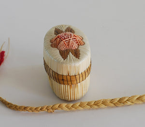 Quill Box with Pink Flower and Tufting by unknown artist