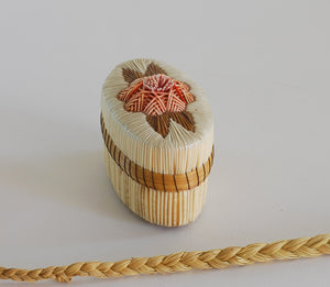 Quill Box with Pink Flower and Tufting by unknown artist