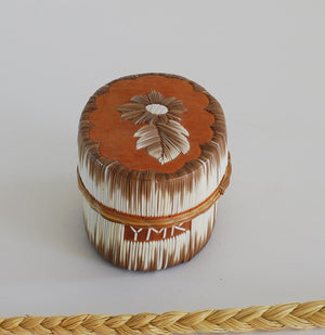 Quill Box with Flower and Feather by Yvonne Walker Keshick