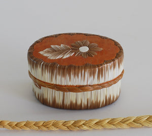 Quill Box with Flower and Feather by Yvonne Walker Keshick