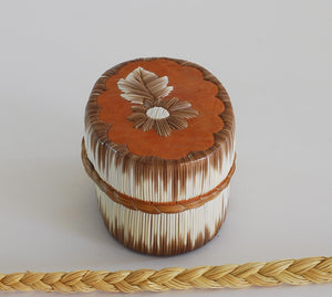 Quill Box with Flower and Feather by Yvonne Walker Keshick