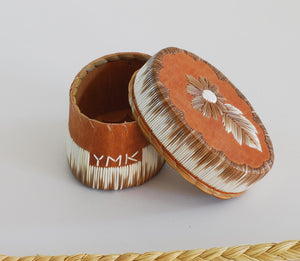 Quill Box with Flower and Feather by Yvonne Walker Keshick