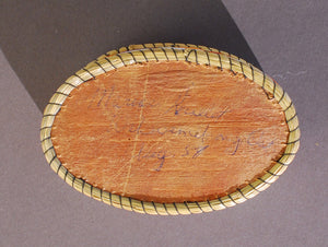 Quill Box with Center Circle and "Tracks" on either Side by Marina Recollet