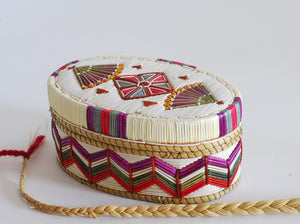 Quill Box with "Diamond" Center and Side Fan Accents by Marina Recollet