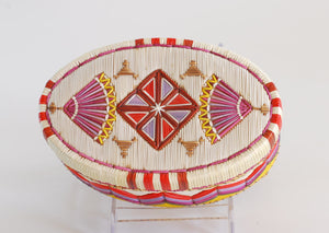 Quill Box with "Diamond" Center and Fan Accents by Marina Recollet