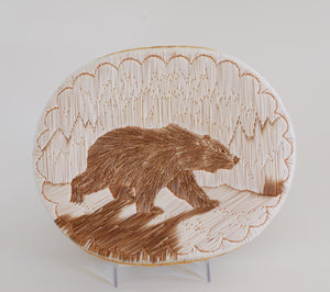 Quill Box with Walking Bear by Yvonne Walker Keshick