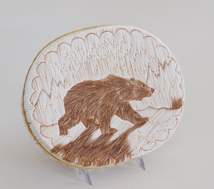 Quill Box with Walking Bear by Yvonne Walker Keshick
