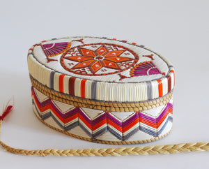 Quill Box with Center Star and Side Fans by Marina Recollet