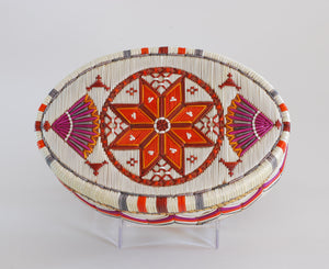 Quill Box with Center Star and Side Fans by Marina Recollet