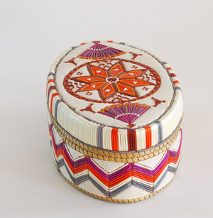 Quill Box with Center Star and Side Fans by Marina Recollet
