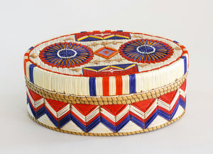 Quill Box with Purple and Red Rosettes by Marina Recollet