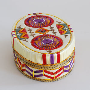 Quill Box with Two Round Rosettes by Marina Recollet