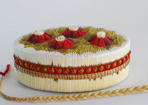Quill Box with Four Tufted Flowers by Clara Barker