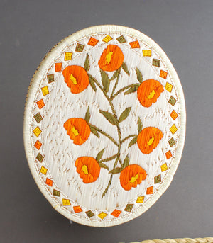 Quill Box with Orange Flowers by Helen Trudeau