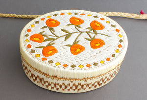 Quill Box with Orange Flowers by Helen Trudeau
